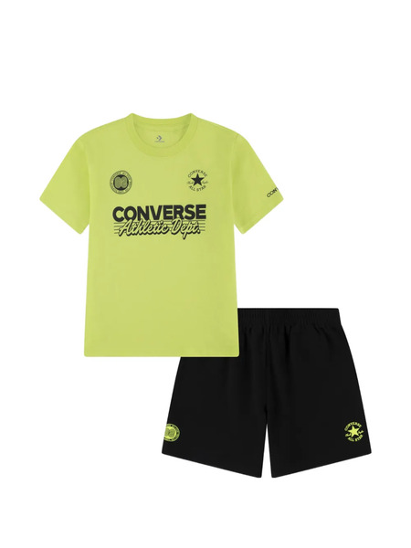  Converse Kids Print Shorts Set Of Two - Green 