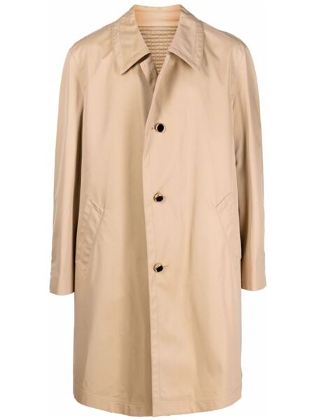  Cool T.m Cotton Single-breasted Coat - Neutrals 