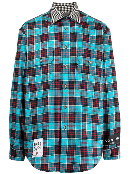  Cool T.m Reversible Plaid Shirt - Blue 