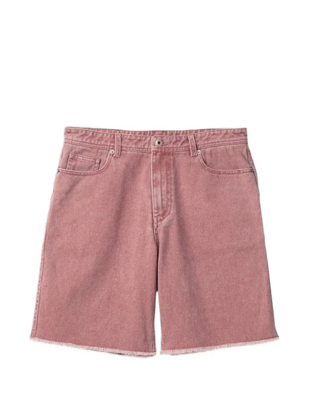  Coor Belt-loop Buttoned Shorts - Pink 