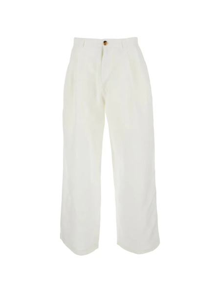  Coor Pleated Trousers - White 