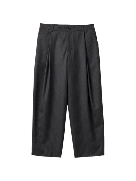  Coor Stripe-print Pleated Trousers - Grey 