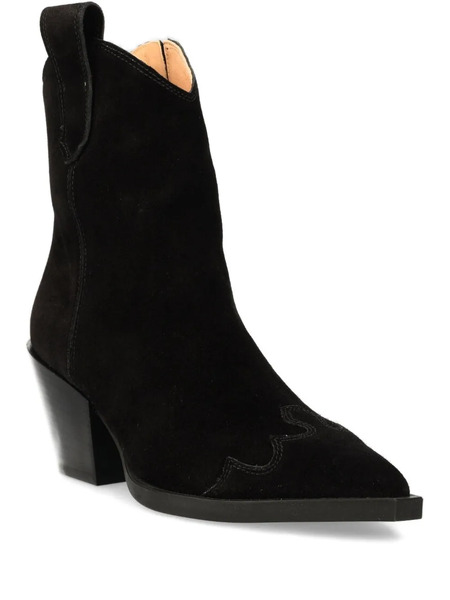  Copenhagen Cph238 Suede Pointed-toe Zip Boots - Black 
