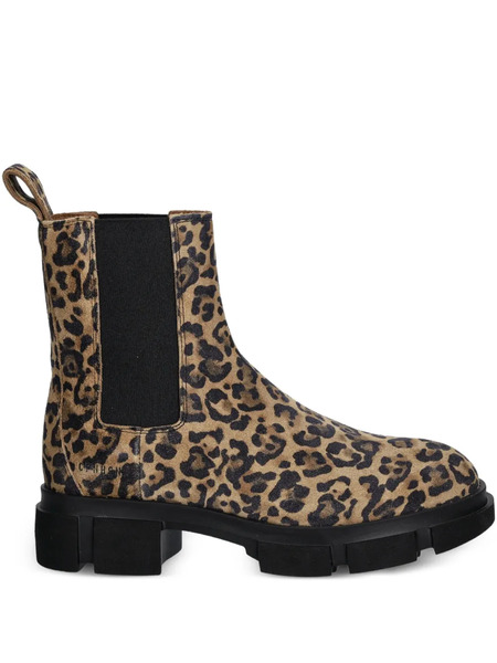  Copenhagen Leopard-print Lug-sole Chelsea Boots - Brown 
