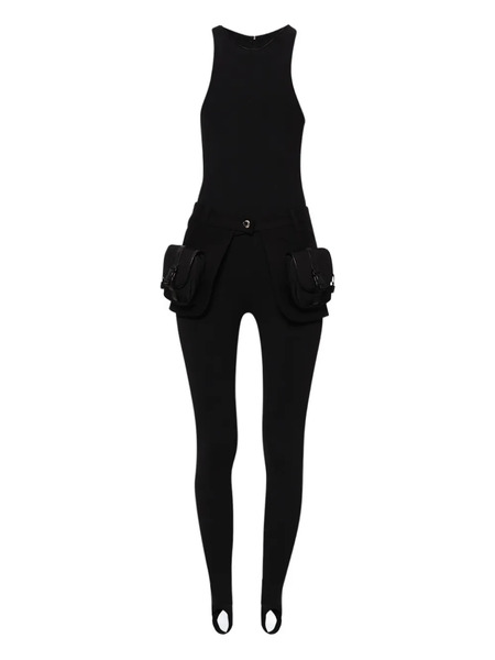  Coperni Basque Pocket-detail Stirrup Jumpsuit - Black 