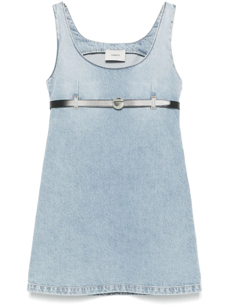  Coperni Belted Denim Mini Dress - Blue 