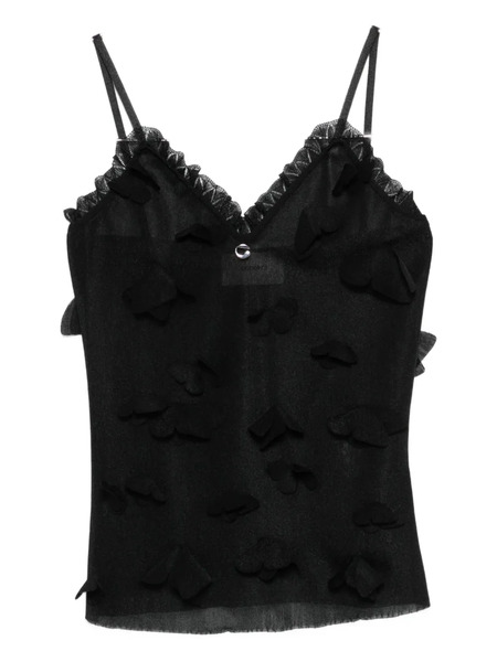  Coperni Butterflies-appliqué Top - Black 