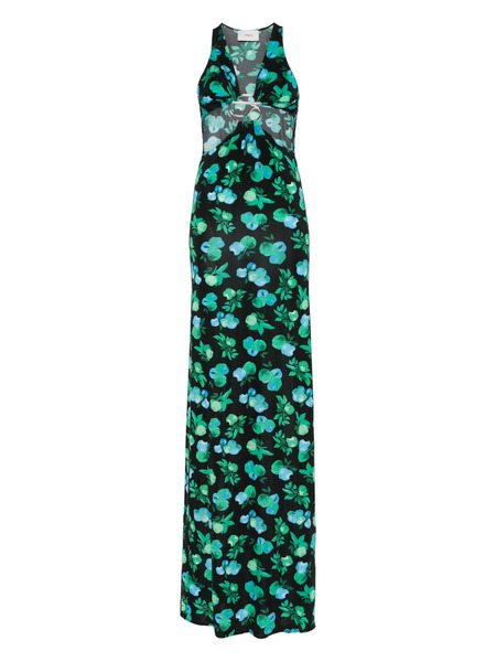  Coperni C-logo Printed Maxi Dress - Black 