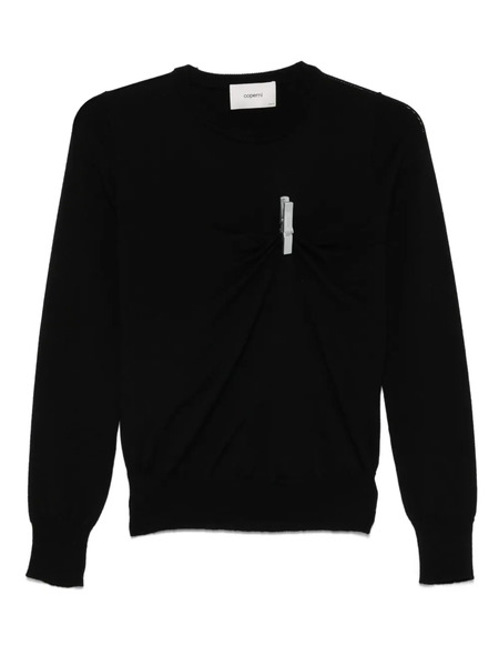  Coperni Clip-detail Fine-knit Jumper - Black 