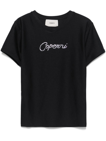  Coperni Crystal Embellished-logo T-shirt - Black 