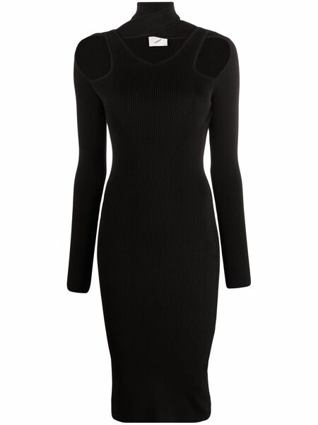  Coperni Cut-out Midi Dress - Black 
