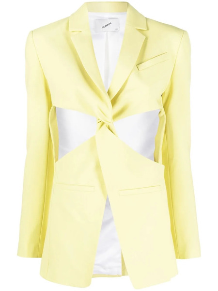  Coperni Cut-out Twisted Blazer - Yellow 