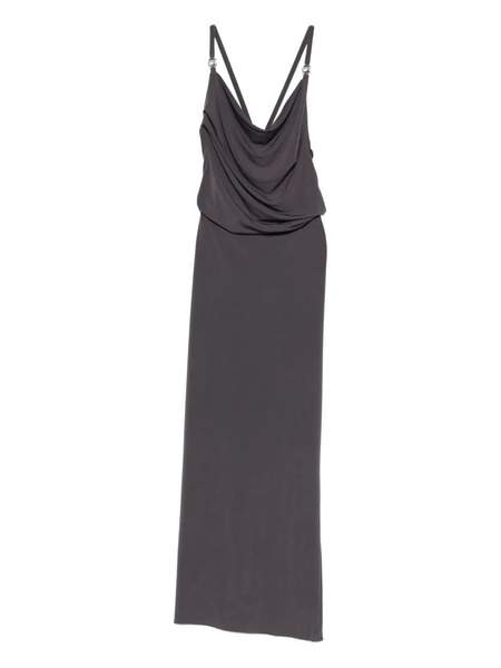  Coperni Draped Gown Dress - Brown 