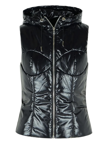  Coperni Drawstring-hood Zip Vest - Black 