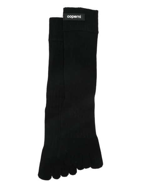 Coperni Five-toe Ribbed Socks - Black 