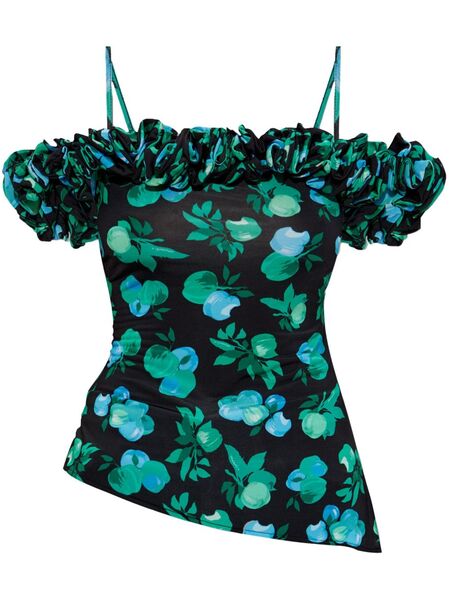  Coperni Floral-print Blouse - Black 