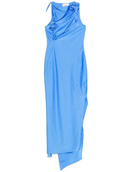  Coperni Flower-embellishment Maxi Dress - Blue 