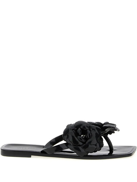  Coperni Flower Flip Flops - Black 
