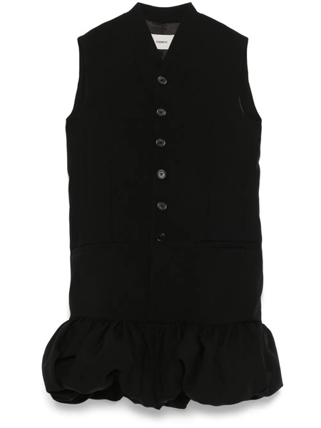  Coperni Gathered Tailored Mini Dress - Black 