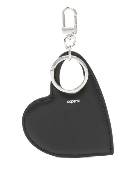  Coperni Heart-shaped Leather Keyring - Black 