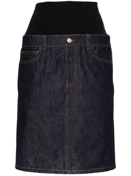  Coperni Hybrid Denim Midi Skirt - Blue 