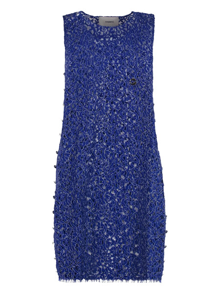  Coperni Lace Floral-pattern Mini Dress - Blue 