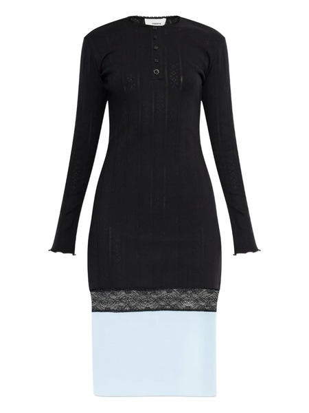  Coperni Lace-trim Midi Dress - Black 