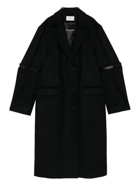  Coperni Logo Belted-detail Coat - Black 