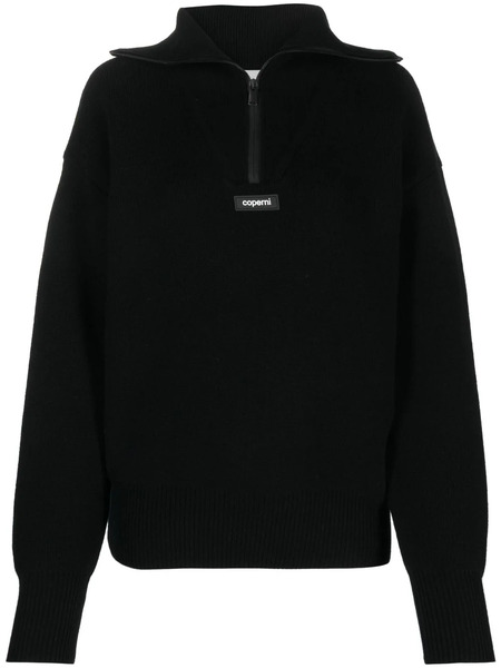  Coperni Logo Patch Half-zip Jumper - Black 