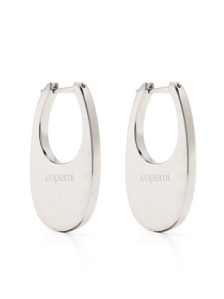  Coperni Medium Swipe Logo Earrings - Silver 