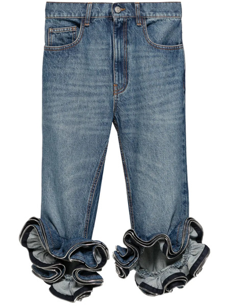  Coperni Mid-rise Cropped Jeans - Blue 