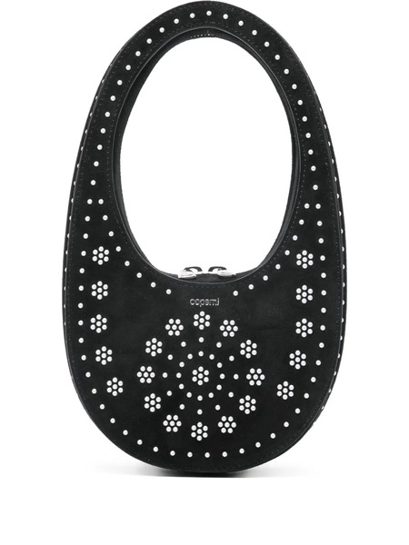  Coperni Mini Swipe Floral-stud Tote Bag - Black 