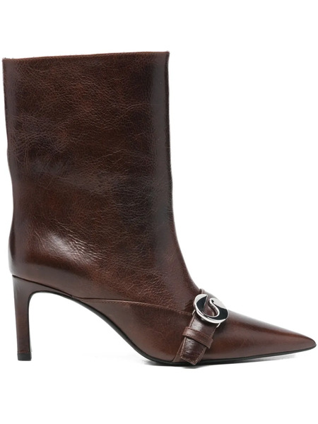  Coperni 75mm Belted Boots - Brown 