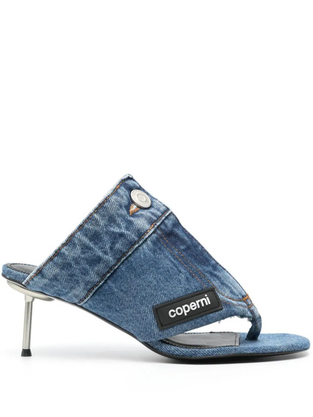  Coperni 70mm Denim Sandals - Blue 