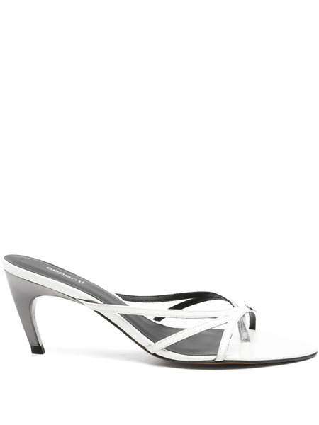  Coperni 75mm Leather Mules - White 