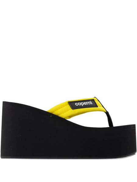  Coperni Platform Wedges Sandals - Yellow 