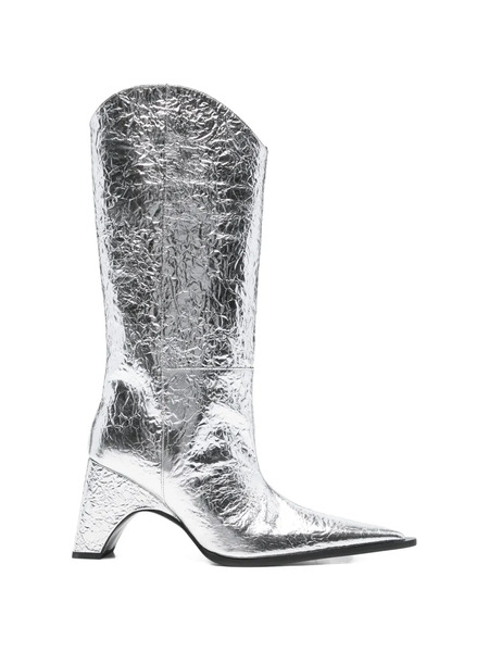  Coperni Pointed Cowboy Boots - Silver 