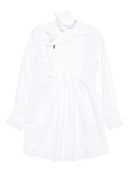  Coperni Ruffled Pleated Dress - White 