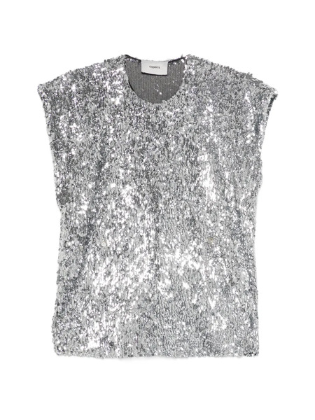  Coperni Sequined Top - Silver 