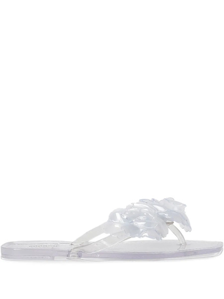  Coperni Silicone Flower Flip Flops - White 
