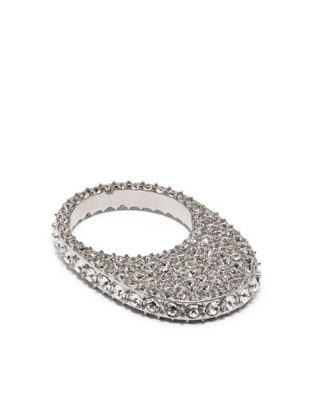  Coperni Swipe Crystal-embellished Ring - Silver 