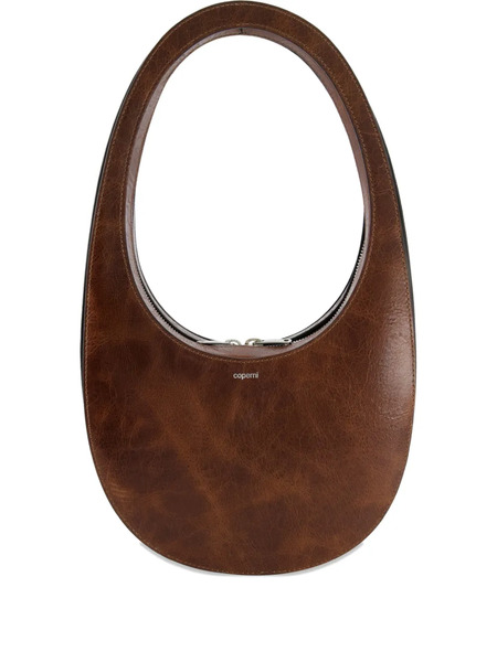  Coperni Swipe Zipped Leather Shoulder Bag - Brown 
