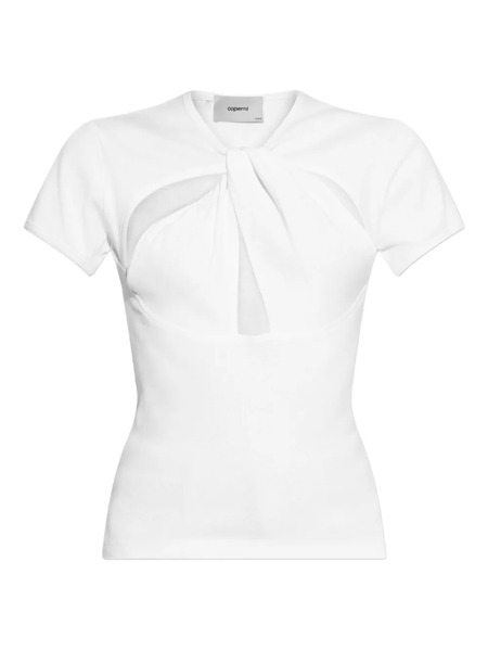  Coperni Twist-detail Short-sleeve Top - White 