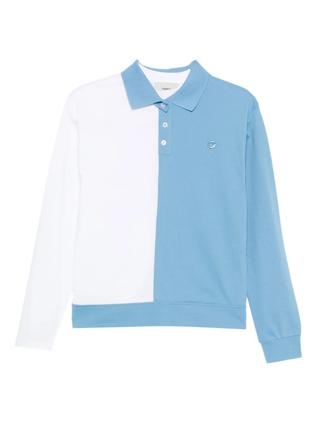  Coperni Two-tone Panelled Polo Top - Blue 