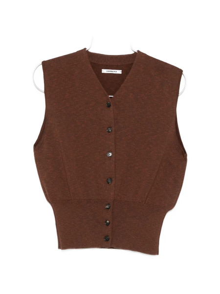  Cordera Button Down Vest - Brown 