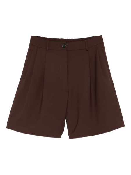  Cordera Button Pleated Shorts - Red 
