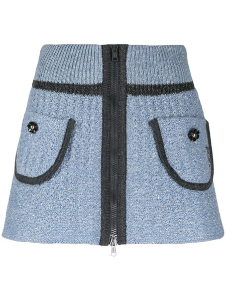  Cormio Chunky-knit Mini Skirt - Blue 