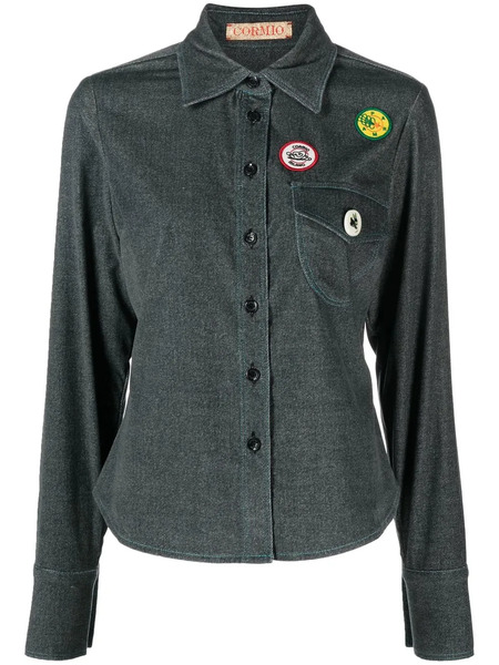  Cormio Katy Patch-detail Denim Shirt - Blue 