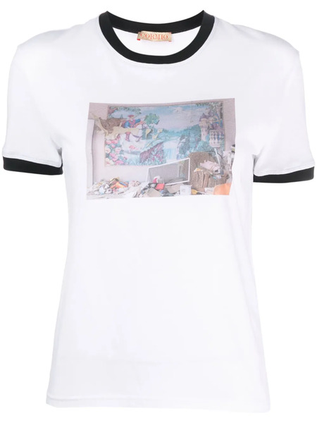  Cormio Printed Cotton T-shirt - White 