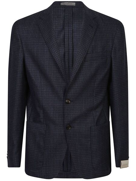 Corneliani Checked Wool Blazer - Blue 